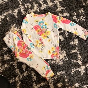 BABY GAP SLEEPWEAR PAJAMA SET 12-18 MONTH FLORAL BABY GIRLS